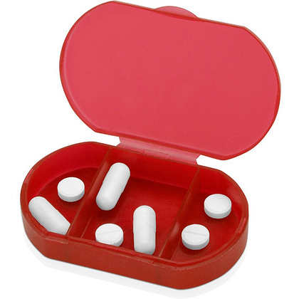 Футляр для таблеток и витаминов "Личный фармацевт", красный - 2