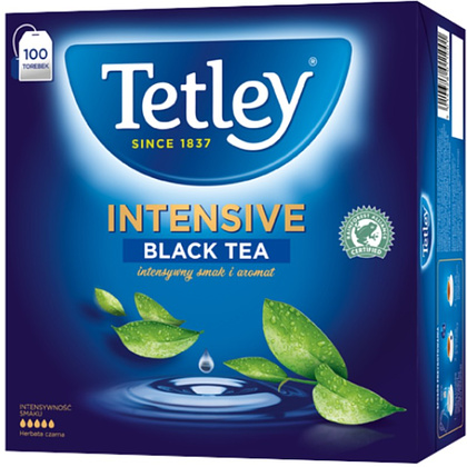 Чай "Tetley" Intensive Black, 100 пакетиков x2 г, черный