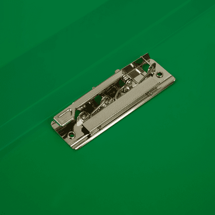 Папка В-611 "Стандарт" с зажимом и карманом, пластик , зеленый - 3