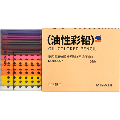 Цветные карандаши "Himi. Geometry city", 24 цвета - 5