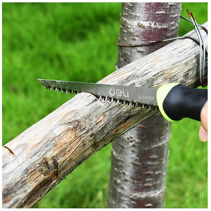 Пила-нож садовая Deli GS EDL580651, 170 мм, 8TPI, черный, зеленый - 12