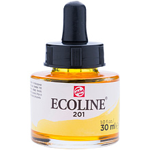 Жидкая акварель "ECOLINE", 201 желтый светлый, 30 мл