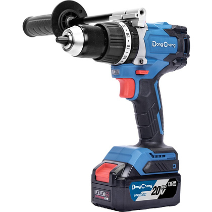 Аккумуляторная дрель-шуруповерт DongCheng DCJZ03-13 (TYPE FK), 20 В, 120 Нм, 2 АКБ, 5 Ач, З/У 4 А