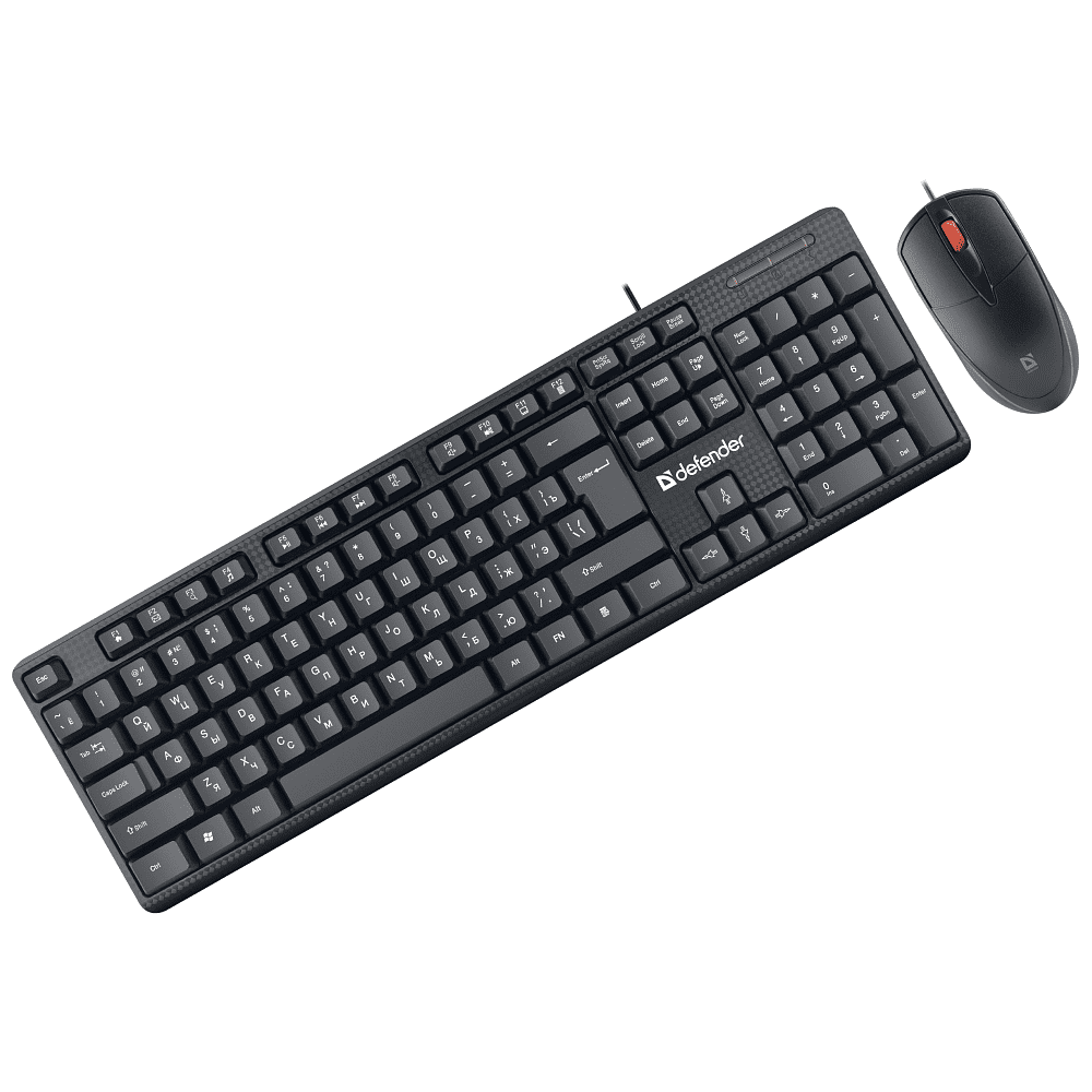 Клавиатура + мышь Defender "Line C-511", проводная, черный