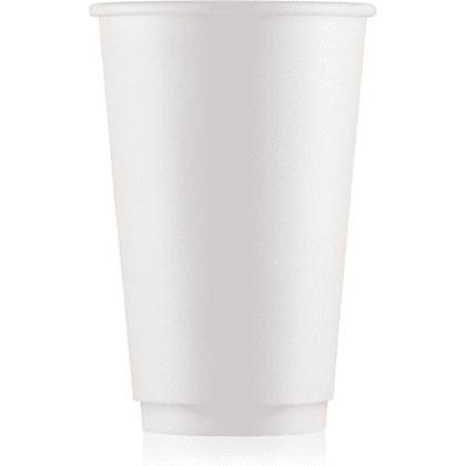 Стакан картонный Ecocups, 20 шт, 400 мл, 2 слоя, белый