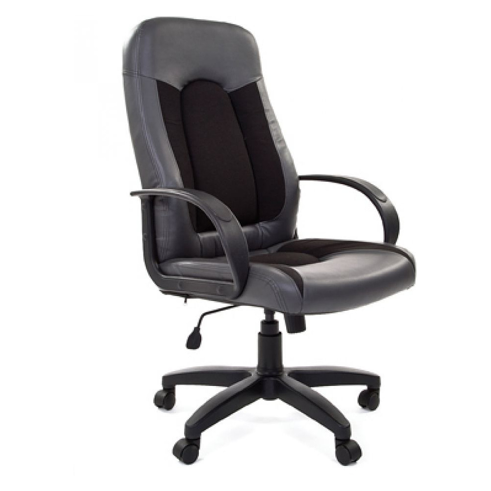 Кресло для руководителя "Chairman 429", экокожа, пластик, черный - 3