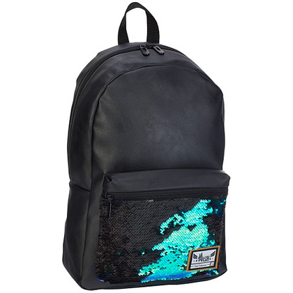 Рюкзак молодежный "Head Holographic Fashion", черный, синий - 2