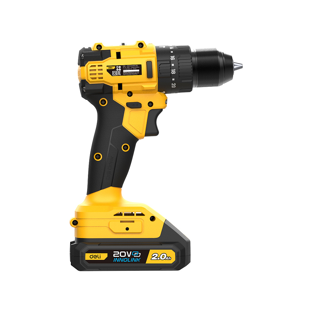 Аккумуляторная дрель-шуруповерт Deli YS EDC150 20 В, 50 Нм, 2 АКБ, 2 Ач, сумка - 5