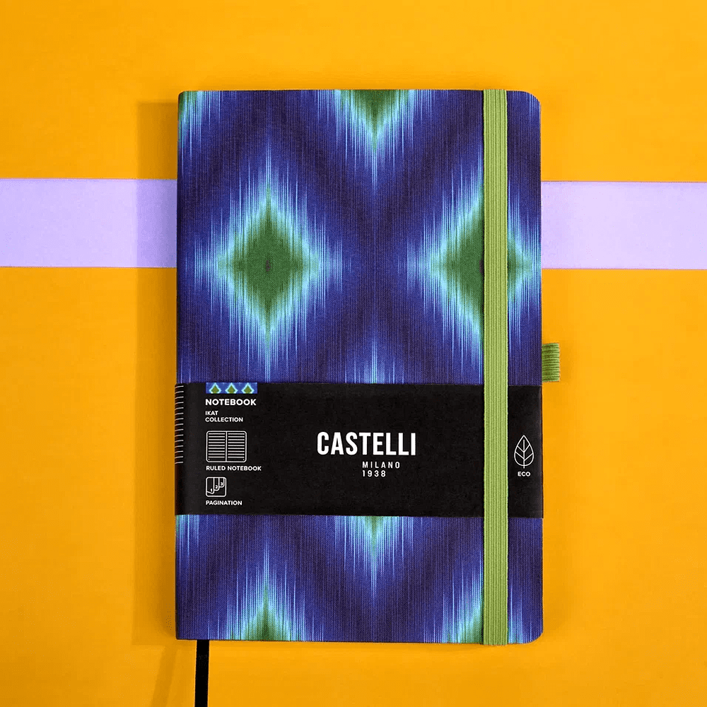 Блокнот "Ikat blue emerald", А5, 96 листов, фиолетовый, зеленый - 4