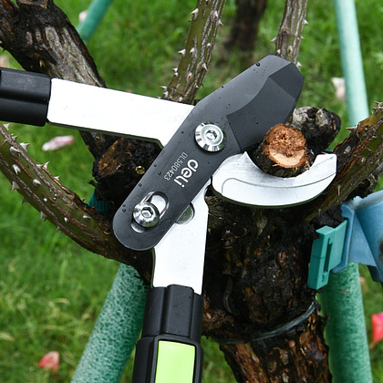 Секатор садовый "Deli", 630-870 мм, телескопический, черный, зеленый - 5