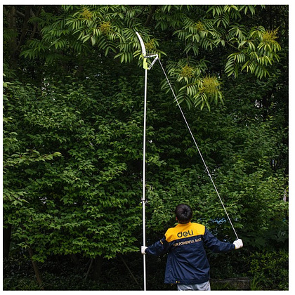 Высоторез-сучкорез с секатором штанговый DELI DL580512, серебристый, зеленый - 7