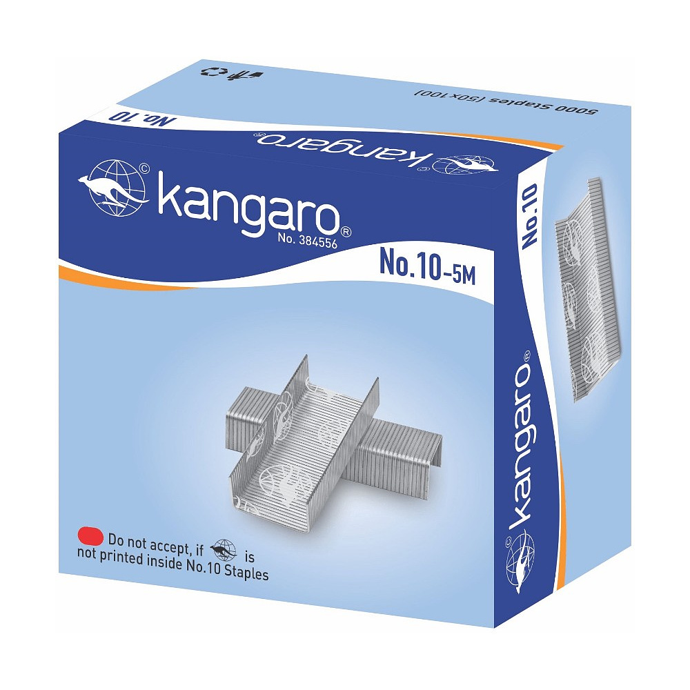 Скобы "Kangaro", №10, 5000 шт, металлик