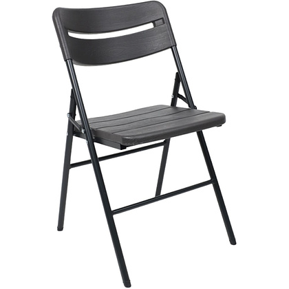 Стул складной, пластик, темно-серый