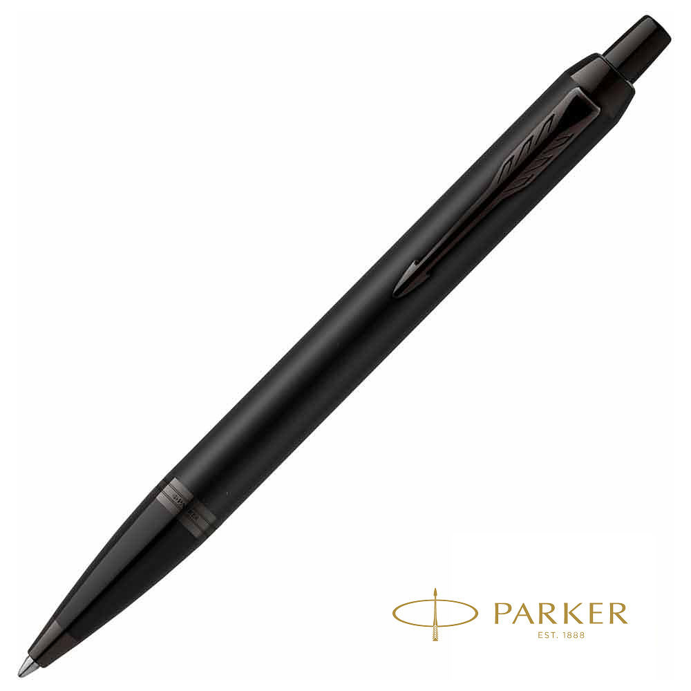 Ручка шариковая автоматическая Parker "IM Achromatic K317", 1.0 мм, черный, стерж. синий