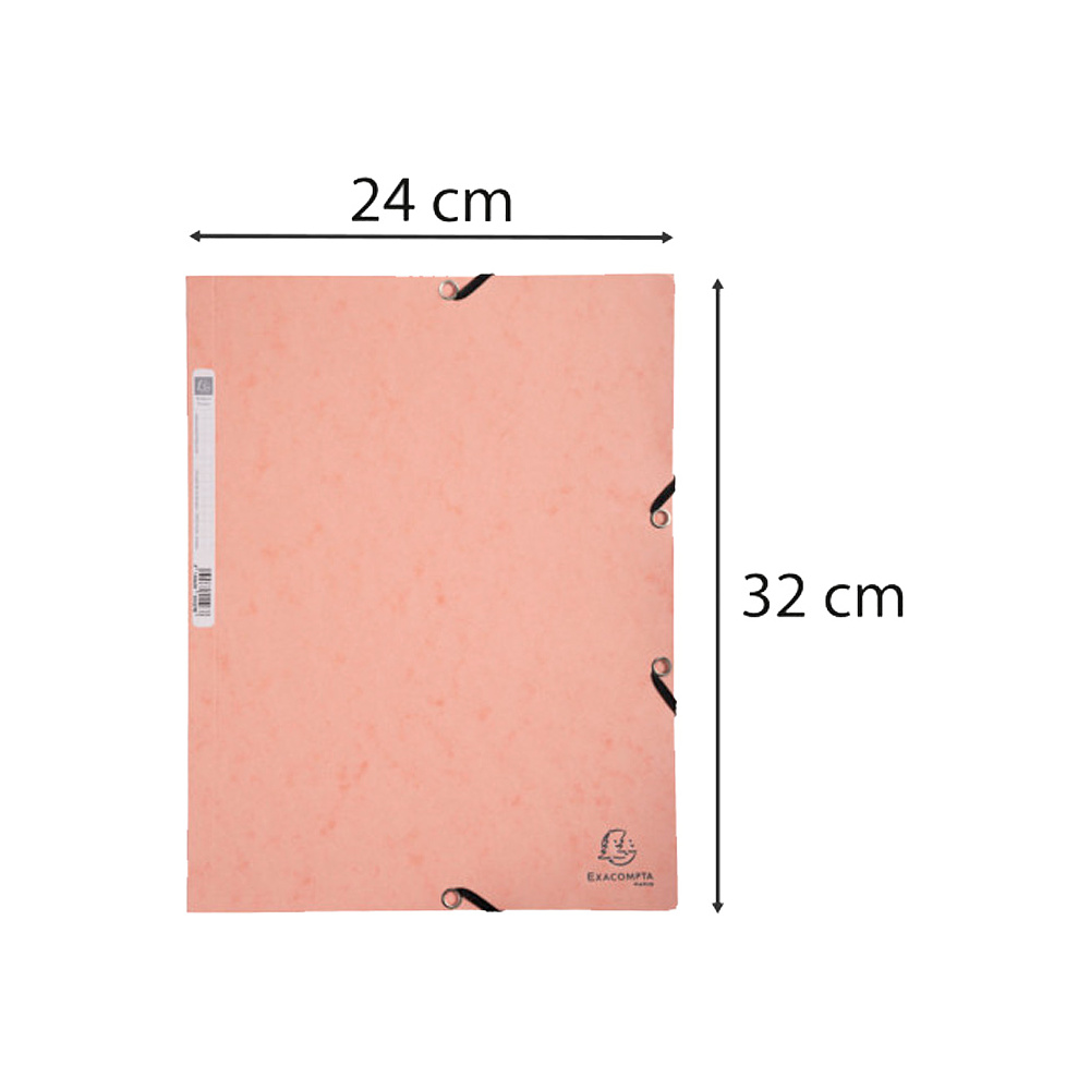 Папка на резинках "Aquarel", А4, 15 мм, картон, персиковый - 4