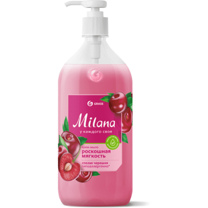 Крем-мыло "Milana", 1 л, спелая черешня