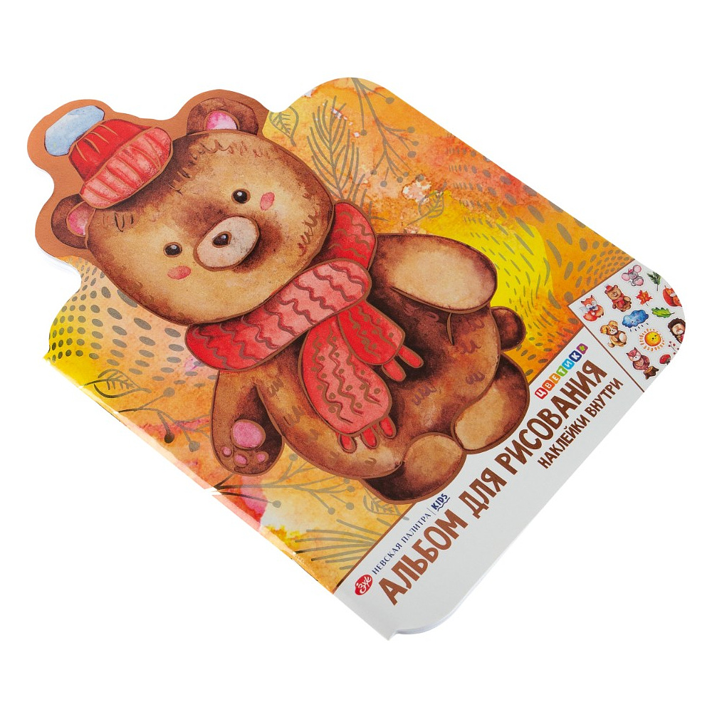 Альбом для рисования "Цветик. Мишка" с наклейками, 276х195 мм, 32 листа - 3