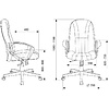 Кресло для руководителя "Бюрократ T-898", ткань, пластик, серый - 9