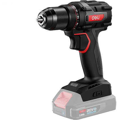 Аккумуляторная дрель-шуруповерт Deli RS EDE-DZ20-2, 20 В, 70 Нм, без АКБ и З/У, коробка - 3