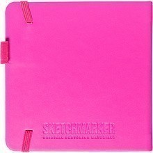 Скетчбук "Sketchmarker", 12x12 см, 140 г/м2, 80 листов, фуксия
