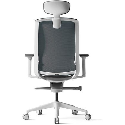 Кресло для руководителя BESTUHL "J15", сетка, пластик, темно-серый - 5