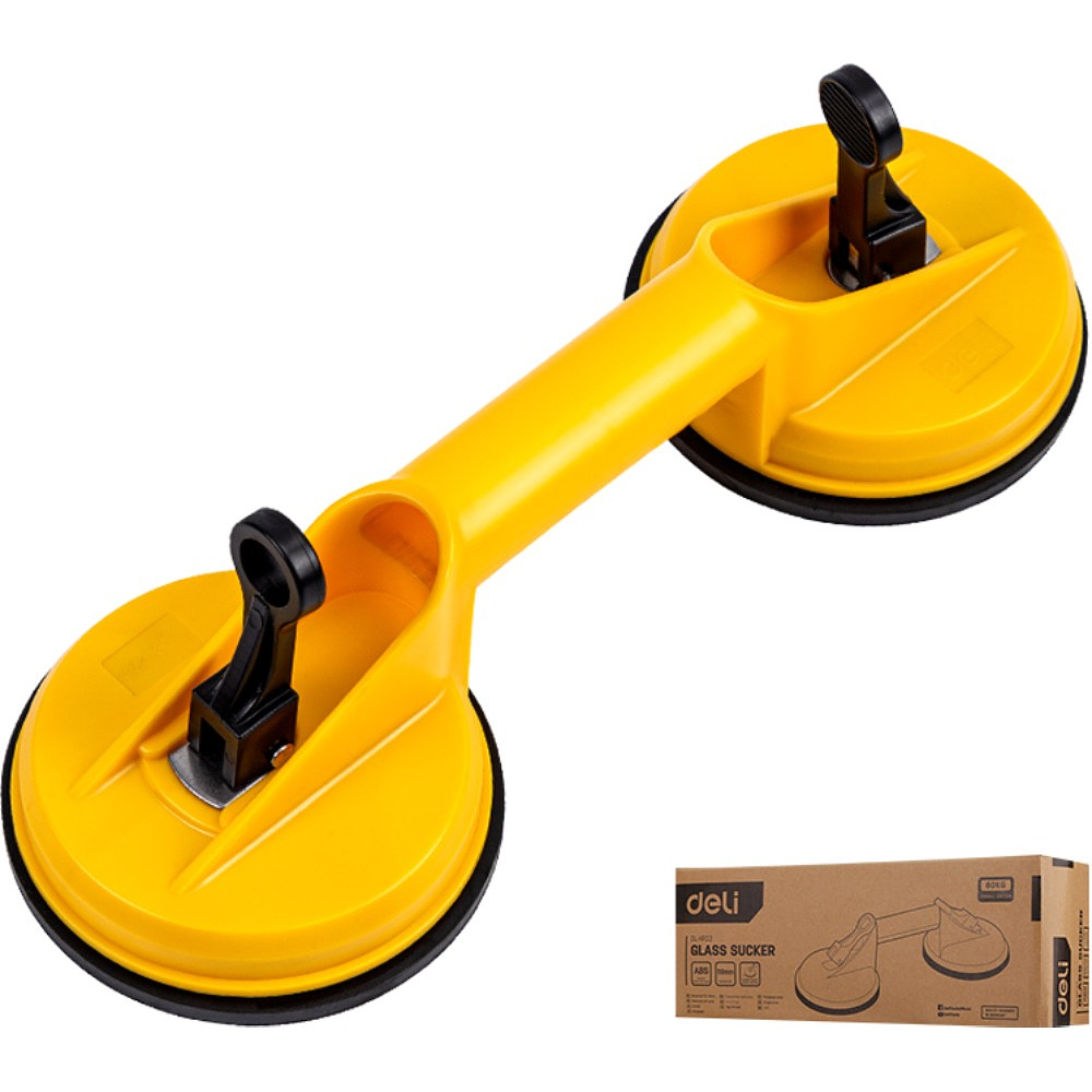 Стеклодомкрат Deli YS EDL-XP22, двойной, до 80 кг, желтый - 2