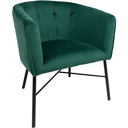 Кресло AksHome ALMOND, велюр, зеленый