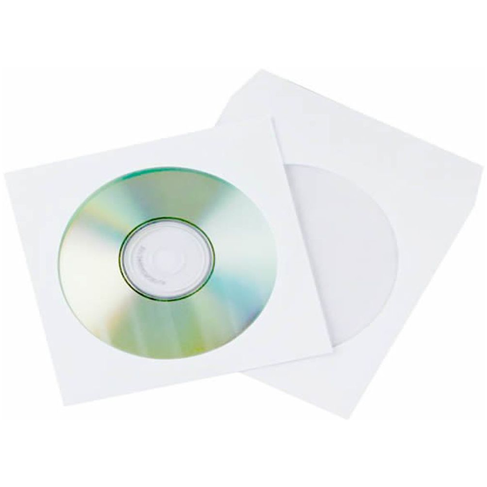 Конверты самоклеящиеся "Куверт" с отрывной лентой, CD, 100 шт, белый
