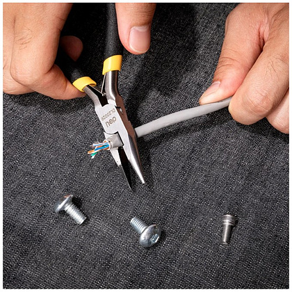 Набор мини-плоскогубцев Deli YS EDL103205-6, 6 шт., желтый, черный - 11