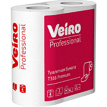 Бумага туалетная Veiro Professional Premium, в стандартных рулонах, 4 рулона, 50 м, 2 слоя