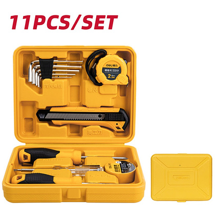 Набор инструмента Deli YS EDL1011J, 11 предметов, кейс, желтый - 2