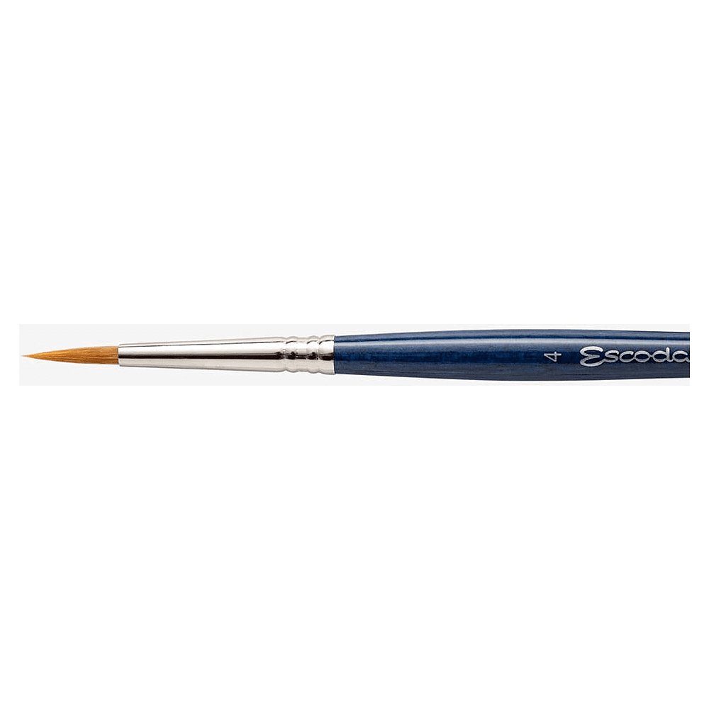 Кисть "Escoda Chronos", микс, круглая, на короткой ручке, № 4 - 2
