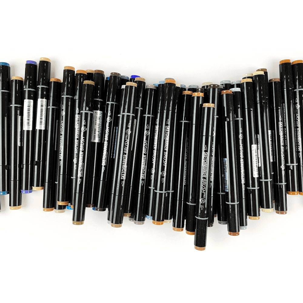 Маркер перманентный двусторонний "Sketchmarker Brush", G41 мох - 4