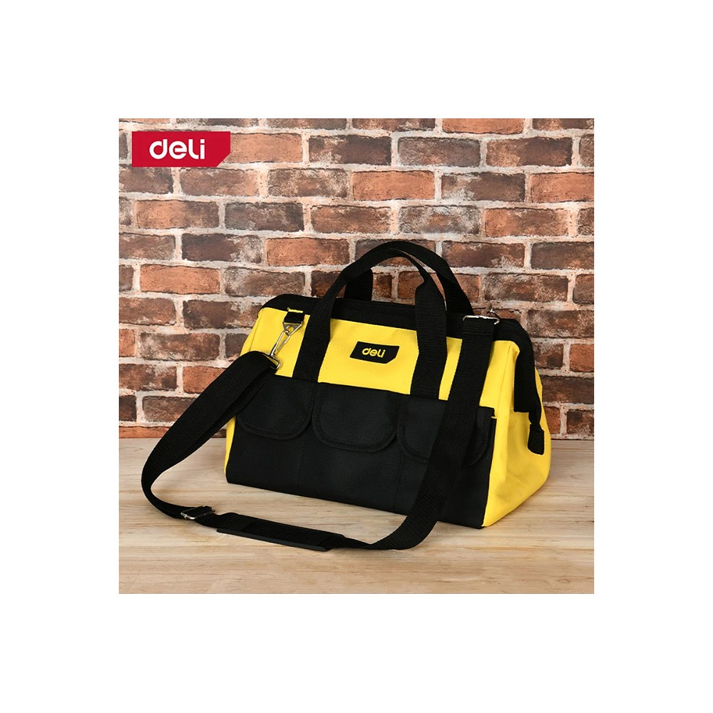 Сумка для инструментов Deli YS EDL430016, 360х180х250 мм, ткань Oxford, черный, желтый - 3