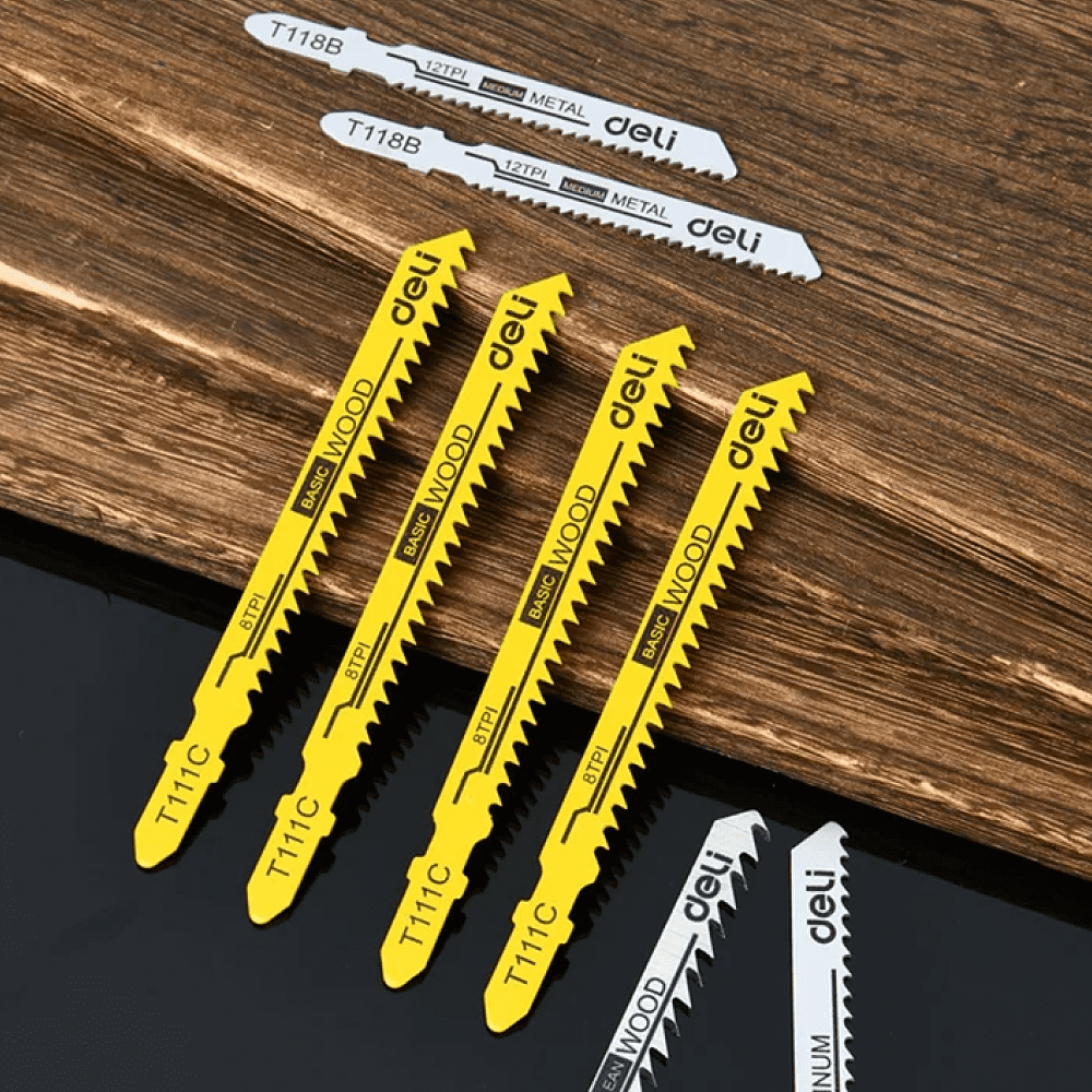Набор пилок Deli YS EDH-QJT008-EH1, для лобзика, универсальный, 8 шт - 8
