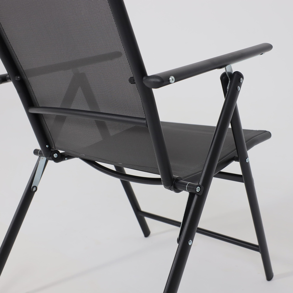 Кресло садовое AksHome CATANIA, ткань, серый, черный - 12