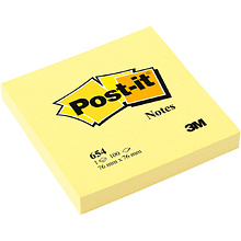 Бумага для заметок "Post-it", 76x76 мм, 100 листов, желтый