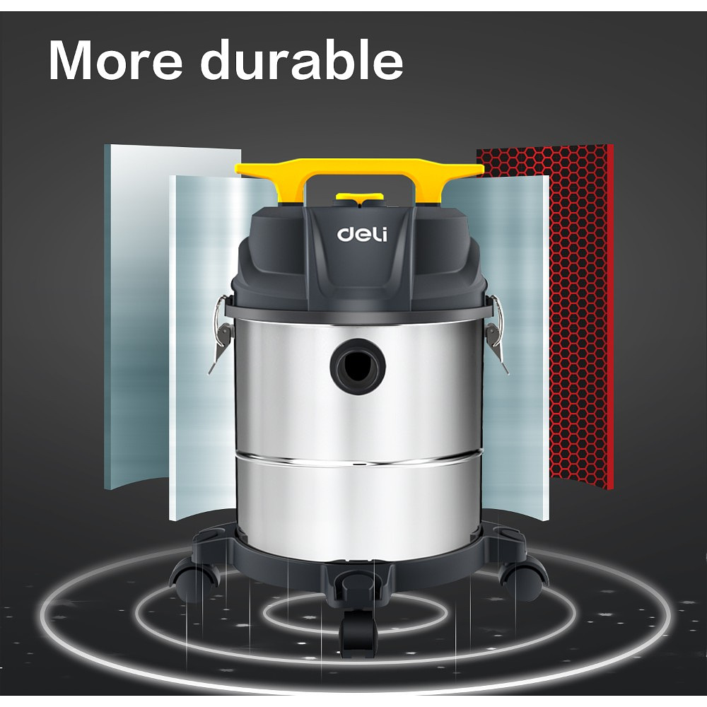 Пылесос сетевой Deli YS EDL881825, 1400 Вт, 21 кПа, 25 л, черный - 3