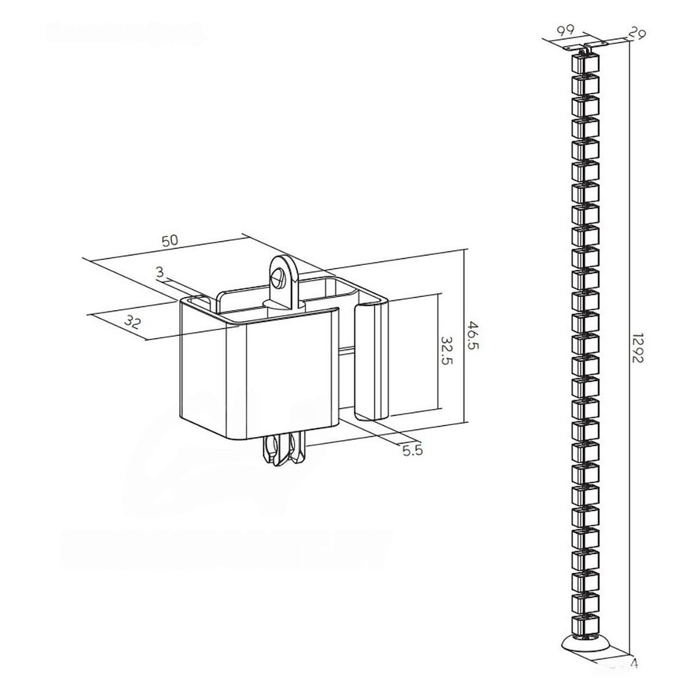 Органайзер кольцевой Ergo Cabel R WHITE, белый - 5