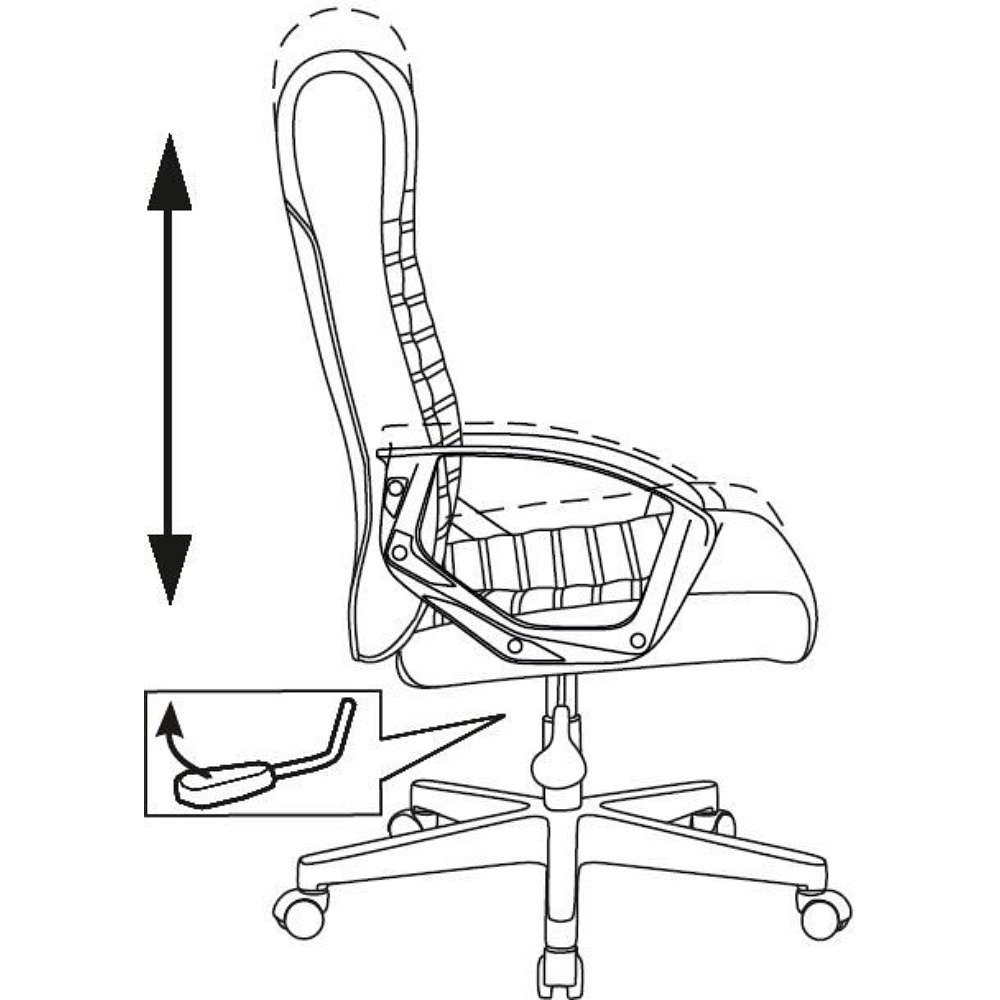 Кресло для руководителя Бюрократ "CH-480LT", экокожа, пластик, черный - 9