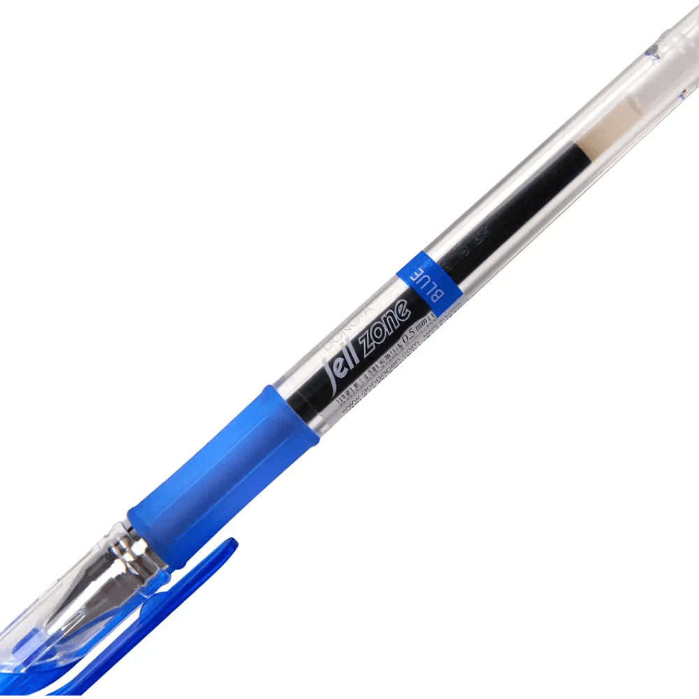 Ручка гелевая "Jell-Zone Standard", 0.5 мм, прозрачный, стерж. синий - 4