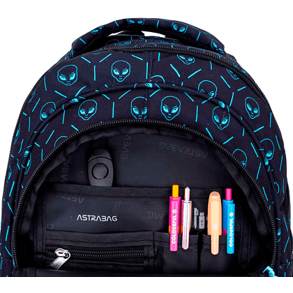 Рюкзак школьный "Neon Ufo", черный  - 7