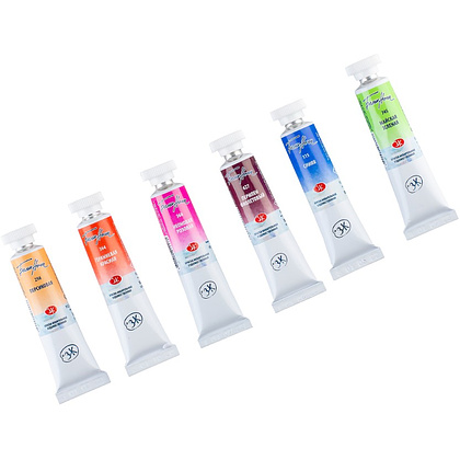 Краски акварельные "Белые ночи полночь ботанический скетч", набор 6 цветов, тубы - 7