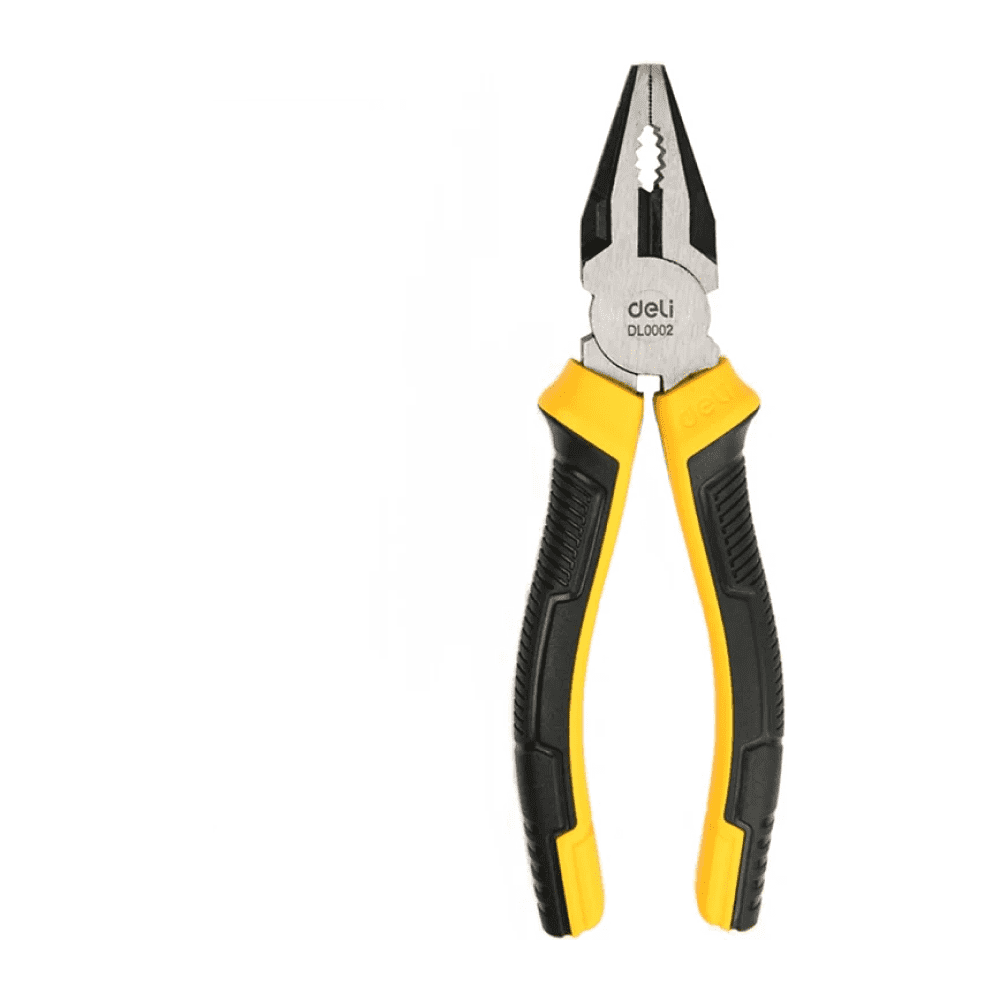 Плоскогубцы Deli YS EDL0002, 180 мм, 2-х компонентные рукоятки