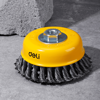 Щетка для УШМ Deli YS EDH-GSS125-E2, чашечная, проволочная, 125 мм - 3