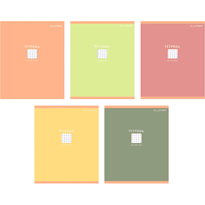 Тетрадь "Monoton", А5, 48 листов, клетка, скоба сбоку, ассорти