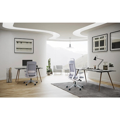 Кресло компьютерное SitZone E-VL002B-BS, сетка, ткань, пластик, серый - 12