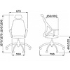 Кресло для руководителя "SPACE", сетка, ткань, экокожа, белый, серый - 3