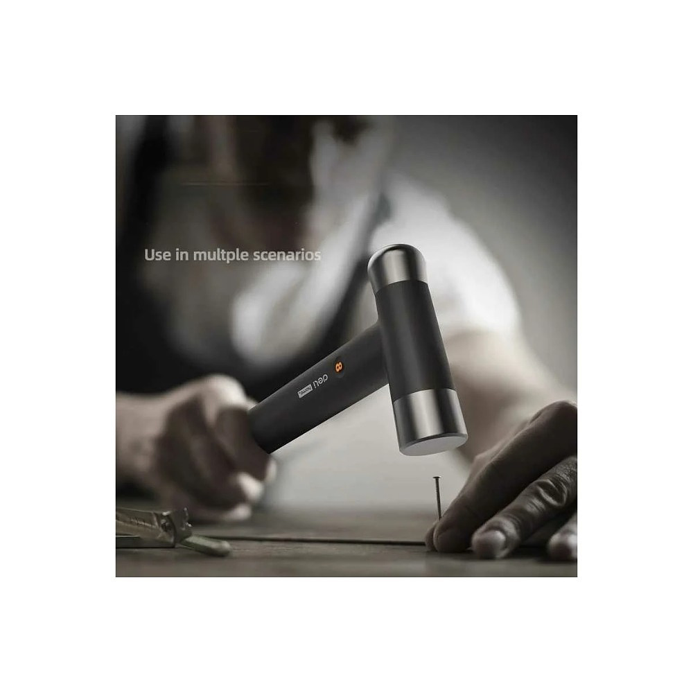 Молоток Deli HS EHT7008, 0,25 кг, Soft Touch, черный - 8