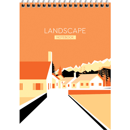 Блокнот "Landscape", А5, 80 листов, клетка, ассорти  - 2